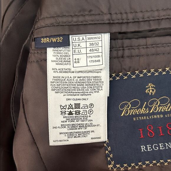 Brooks Brothers Charcoal Gray 100% Wool Blazer, Size 38R - Picture 15 of 16